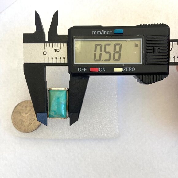 BARSE Sterling Silver 925 Heavy Chunky Scrollwork Turquoise Cabochon Ring Sz 8.5 - Picture 16 of 16